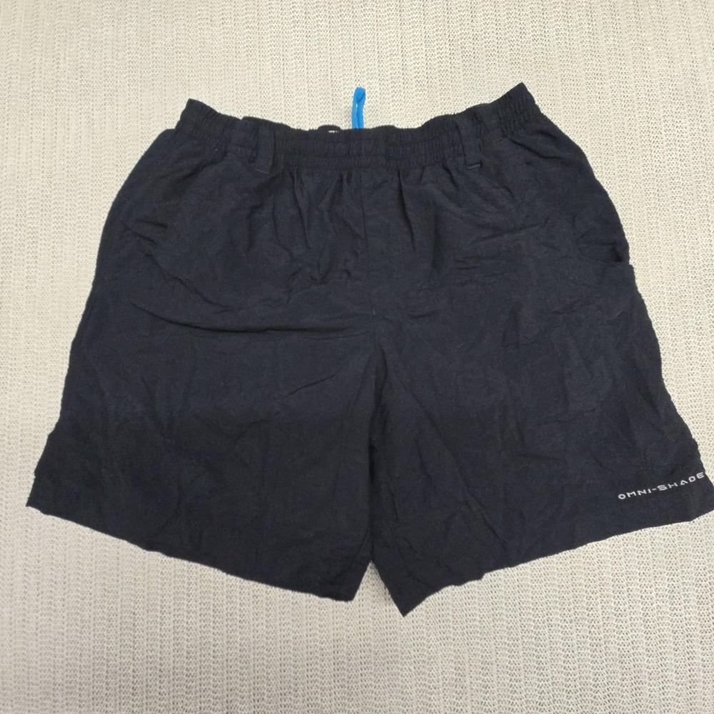 Columbia Shorts Mens Boys Large 14/16 Black PFG Omni-Shade Swim Trunks Lined